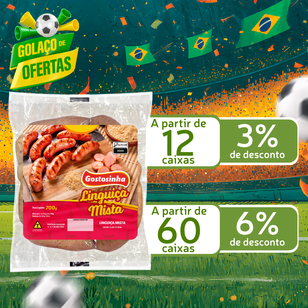 Lingui&ccedil;a Mista Cong 700g - Gostosinha